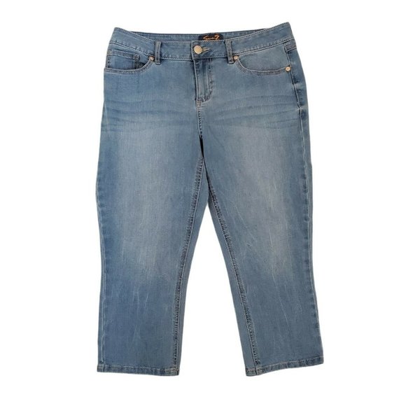 Seven7 Skinny Capri Jeans Women's Size 12 Mid-rise - Picture 2 of 8